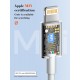 LDNIO καλώδιο Lightning σε USB-C MFi01, MFi, 30W, 480Mbps, 1m, λευκό