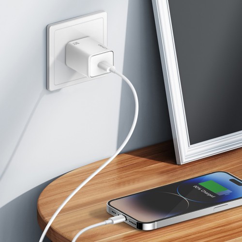 LDNIO καλώδιο Lightning σε USB-C MFi01, MFi, 30W, 480Mbps, 1m, λευκό
