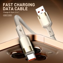 LDNIO καλώδιο USB-C σε USB LS352, 50W, 480Mbps, 2m, μπεζ