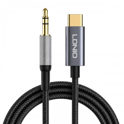 LDNIO καλώδιο USB-C σε 3.5mm LS-Y92c, 2m, μαύρο