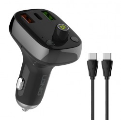 LDNIO FM transmitter & φορτιστής C704Q, USB-C/2x USB, 36W, Bluetooth, μαύρο