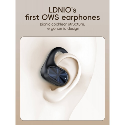LDNIO earphones με θήκη φόρτισης T07, OWS Bone Conduction, 15mm, 60/500mAh, μαύρα