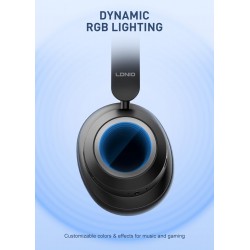 LDNIO headphones H01, ασύρματα & ενσύρματα, 40mm, 1000mAh, ANC, μαύρα