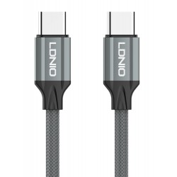 LDNIO καλώδιο USB-C iP-441c, 65W, 480Mbps, 1m, γκρι