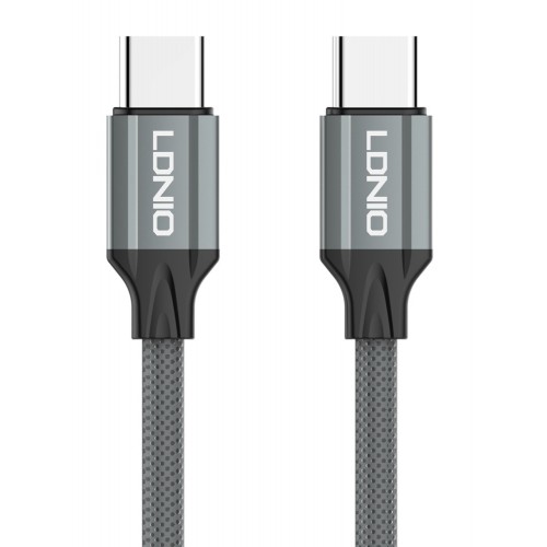 LDNIO καλώδιο USB-C iP-441c, 65W, 480Mbps, 1m, γκρι