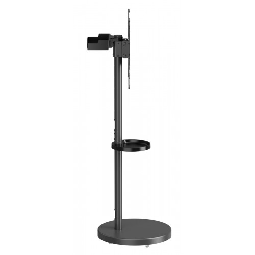 BRATECK βάση τηλεόρασης δαπέδου FS38-44TWE, 32-65", έως 50kg, με 2x ράφια, ροδάκια, μαύρη