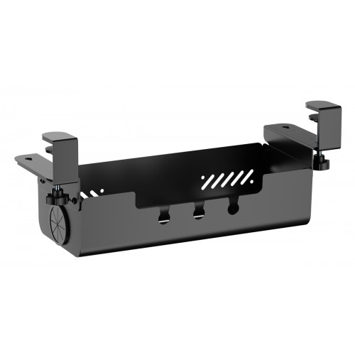 BRATECK cable management γραφείου CC11-22-1, μεταλλικό, 494x167x196mm, μαύρο