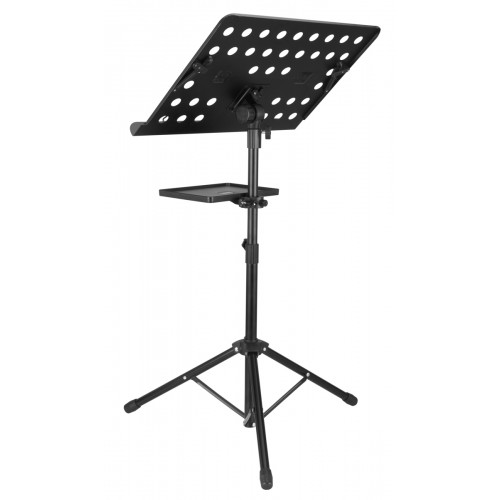 BRATECK αναλόγιο μουσικής MSS01-8, 75~150cm ύψος, με ράφι, μαύρο