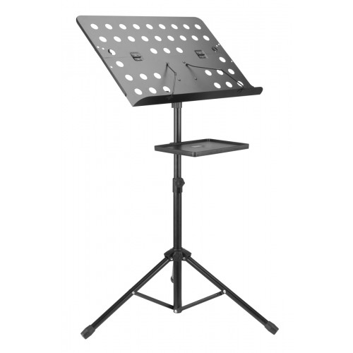 BRATECK αναλόγιο μουσικής MSS01-8, 75~150cm ύψος, με ράφι, μαύρο
