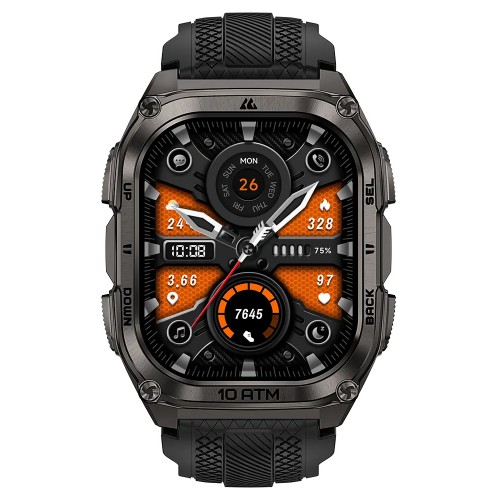 KOSPET smartwatch TANK M4, heart rate, 1.96" AMOLED, GPS, 10 ATM & IP69K, μαύρο