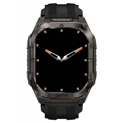 KOSPET smartwatch TANK M4C, heart rate, 1.96" AMOLED, GPS, 5 ATM & IP69K, με φακό, μαύρο