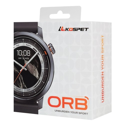 KOSPET smartwatch Orb, heart rate, 1.43" AMOLED, IP68, μαύρο