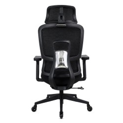 POWERTECH καρέκλα γραφείου PT-1633 με μπράτσα και ανάκλιση, ρυθμιζόμενο ύψος, μαύρη