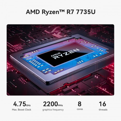 BEELINK mini PC SER5 Max, AMD Ryzen R7 7735U, 16GB, 500GB M.2, Windows 11 Pro