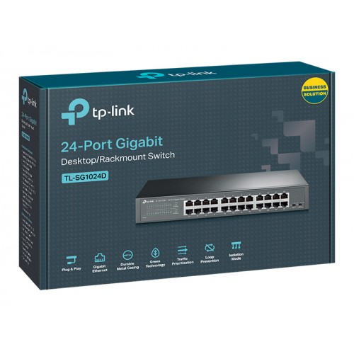 TP-LINK Desktop/Rackmount Switch TL-SG1024D 24 Θυρών, V11.40