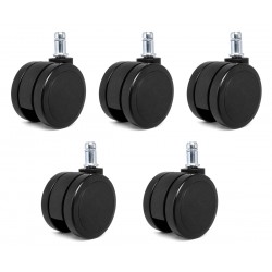 POWERTECH σετ ανταλλακτικά ροδάκια για PT-1390 καρέκλα γραφείου, 5τμχ