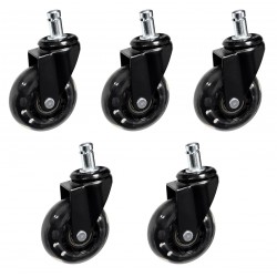 POWERTECH σετ ανταλλακτικά ροδάκια για PT-1633 καρέκλα γραφείου, 5τμχ