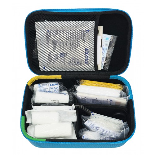 KALFF kit πρώτων βοηθειών για οχήματα FK1793-99, DIN 13164-2022, γαλάζιο