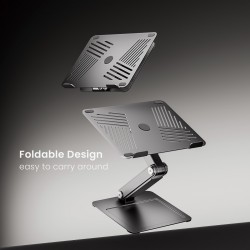 BRATECK μεταλλική βάση για laptop LPS09-02, 11~17", foldable, γκρι
