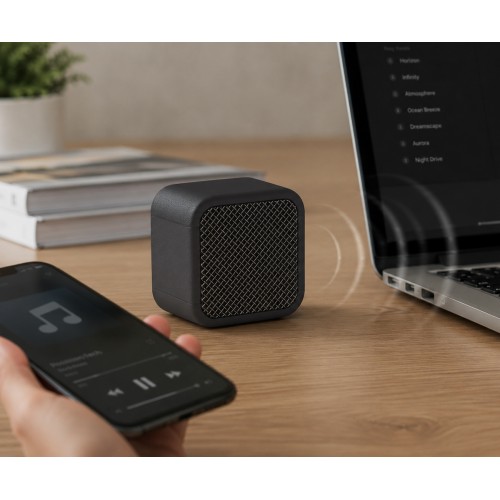 POWERTECH μίνι φορητό ηχείο TWS PT-1626, μαγνητικό, 5W, Bluetooth, 400mAh, μαύρο