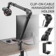 AISRYNTEK βάση γραφείου για μικρόφωνο/smartphone HS20 με βραχίονα 2 σημείων, μαύρη