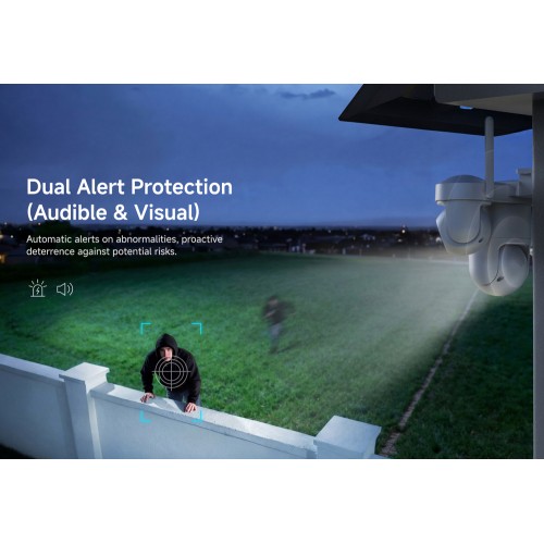 VSTARCAM smart ηλιακή κάμερα AG623FR, four-lens, 3MP, 4G, SD, PTZ, IP66