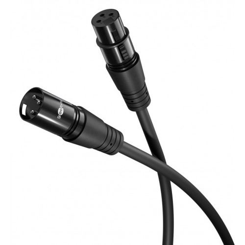 GOOBAY καλώδιο προέκτασης ήχου XLR 80028, 1m, μαύρο
