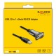DELOCK καλώδιο USB σε RS-232 66922, 921.6Kbps, 3m, μαύρο