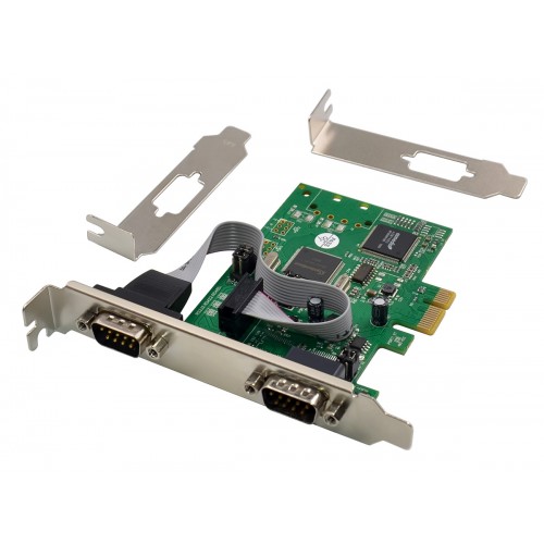 POWERTECH κάρτα επέκτασης PCIe σε 2x serial ST349, 921.6Kbps, SB16C1052PCI