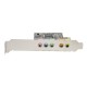 POWERTECH κάρτα επέκτασης ήχου PCIe σε 2x channel audio ST13, CMI8738 + ASM1083