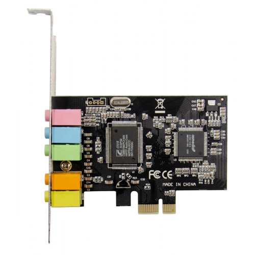 POWERTECH κάρτα επέκτασης ήχου PCIe σε 2x channel audio ST13, CMI8738 + ASM1083
