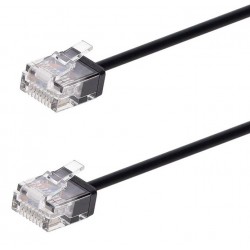 POWERTECH καλώδιο δικτύου CAB-N466, Cat 6A U/UTP, ultra slim, copper, 500MHz, 15m, μαύρο