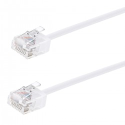 POWERTECH καλώδιο δικτύου CAB-N468, Cat 6A U/UTP, ultra slim, copper, 500MHz, 0.25m, λευκό