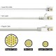 POWERTECH καλώδιο δικτύου CAB-N468, Cat 6A U/UTP, ultra slim, copper, 500MHz, 0.25m, λευκό