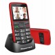 POWERTECH κινητό τηλέφωνο Sentry Eco V2, dual SIM, πλήκτρο SOS, κόκκινο