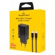 POWERTECH φορτιστής τοίχου PT-1637 με καλώδιο, USB/USB-C, 20W, μαύρος
