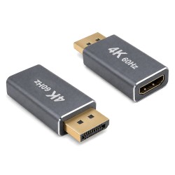 POWERTECH αντάπτορας DisplayPort σε HDMI CAB-DP085, 4K/60Hz, γκρι