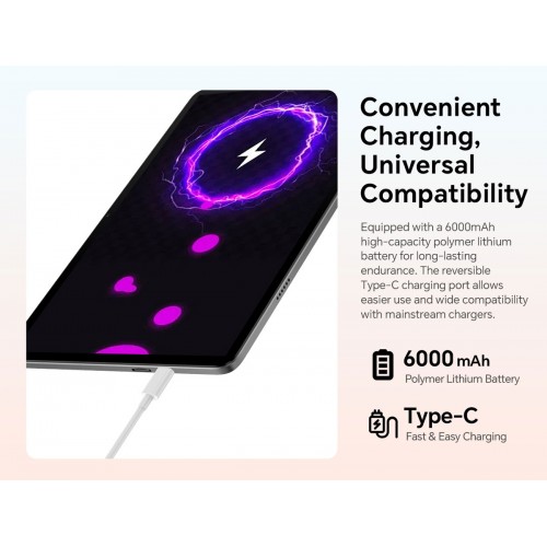 TECLAST tablet P30T με πληκτρολόγιο/στυλό αφής/θήκη, 10.1", 3/128GB, Android 16, 6000mAh, γκρι