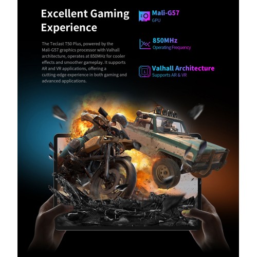 TECLAST tablet T50 Plus με πληκτρολόγιο/στυλό αφής/θήκη, 10.95", 8/128GB, 4G, Android 16, 8000mAh, γκρι