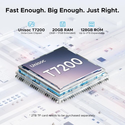 DOOGEE tablet Tab G5, 10.1", 3/128GB, 4G, Android 16, 7500mAh, μπλε