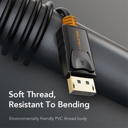 CABLETIME καλώδιο DisplayPort CT-AV585-01G, 4K/60Hz, 1m, μαύρο