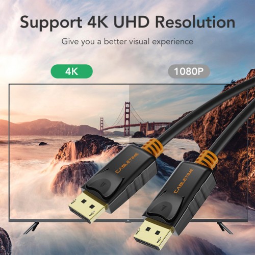 CABLETIME καλώδιο DisplayPort CT-AV585-01G, 4K/60Hz, 3m, μαύρο