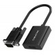 CABLETIME αντάπτορας VGA σε HDMI CT-AV582-VGAH με 3.5mm & micro USB, 1080p/60Hz, μαύρος