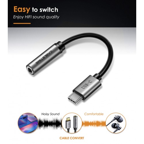 CABLETIME αντάπτορας USB-C σε 3.5mm CT-CMAUDIO, γκρι
