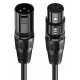 CABLETIME καλώδιο μικροφώνου XLR AV350-11B24, 3-pin, 24AWG, 10m, μαύρο