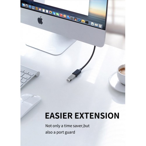 CABLETIME καλώδιο προέκτασης USB CT-C160-U3-AMAFN, 5Gbps, 2m, μαύρο