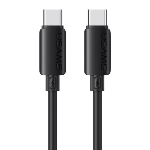 USAMS καλώδιο USB-C SJ787, σιλικόνης, 60W, 480Mbps, 1m, μαύρο