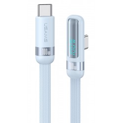 USAMS καλώδιο USB-C US-SJ653, 100W, 480Mbps, flat, 1.2m, μπλε