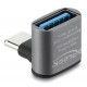 DELOCK αντάπτορας USB-C σε USB 67425, γωνιακός, 10Gbps, 60W, γκρι