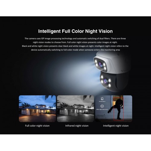 VSTARCAM smart κάμερα CS622DR, dual lens, 3MP, WiFi, PTZ, SD, IP66